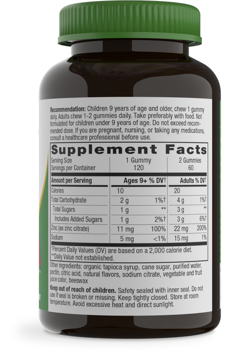 <{%360IMAGE1_13701%}>Nature's Way® | Zinc Gummies - right side of pack