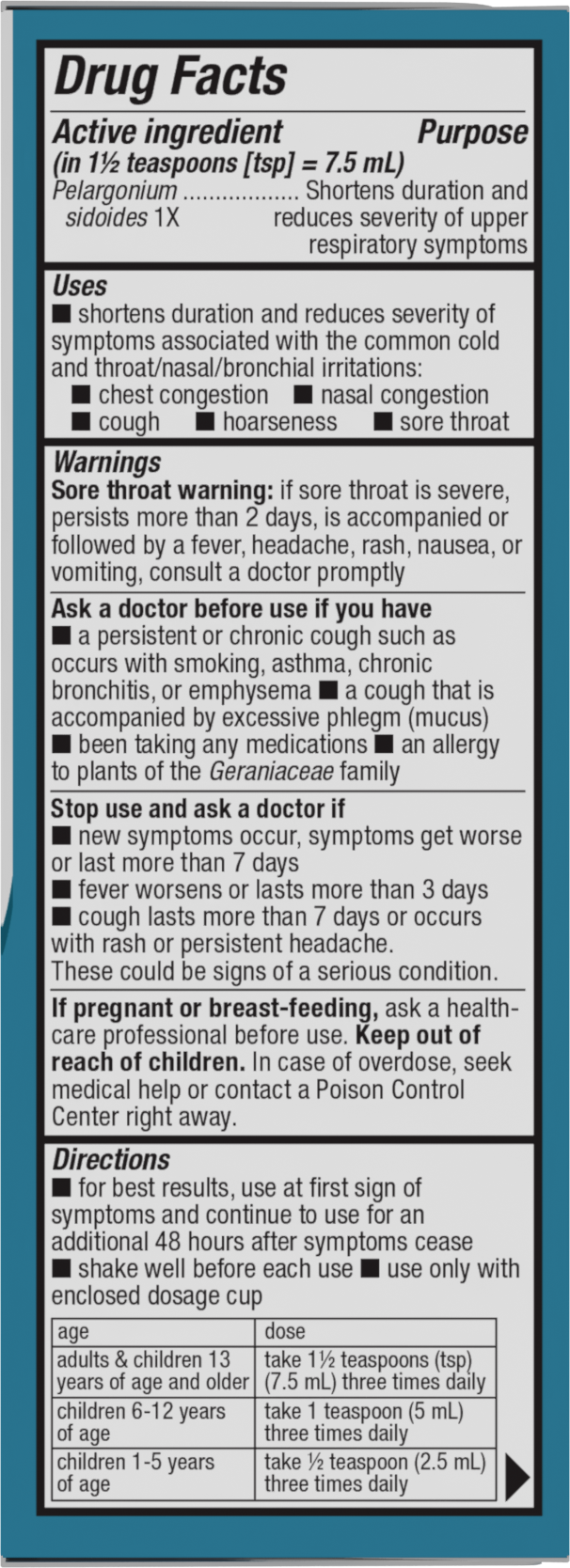 <{%360IMAGE5_15793%}>Nature's Way® | Umcka Cold Relief Syrup - right side of pack