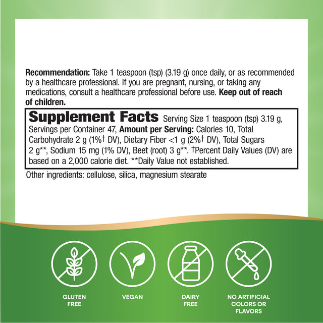 <{%MAIN4_12127%}>Nature's Way® | Beet Root Powder