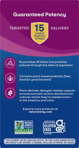 <{%360IMAGE6_15653%}>Nature's Way® | Fortify Optima Pre+Probiotic - back of pack