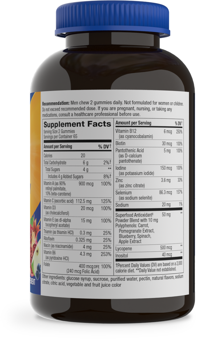 <{%360IMAGE7_14031%}>Nature's Way® | Alive! Men's Gummy Multivitamin - right side of pack