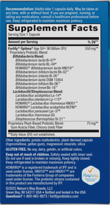 <{%360IMAGE1_15785%}>Nature's Way® | Fortify Optima Pre+Probiotic Age 50+ 90 Billion - right side of pack