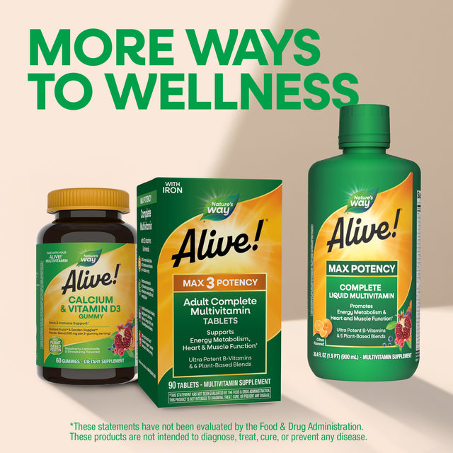 <{%MAIN13_14928%}>Nature's Way® | Alive! Max3 Potency Adult Complete Multivitamin