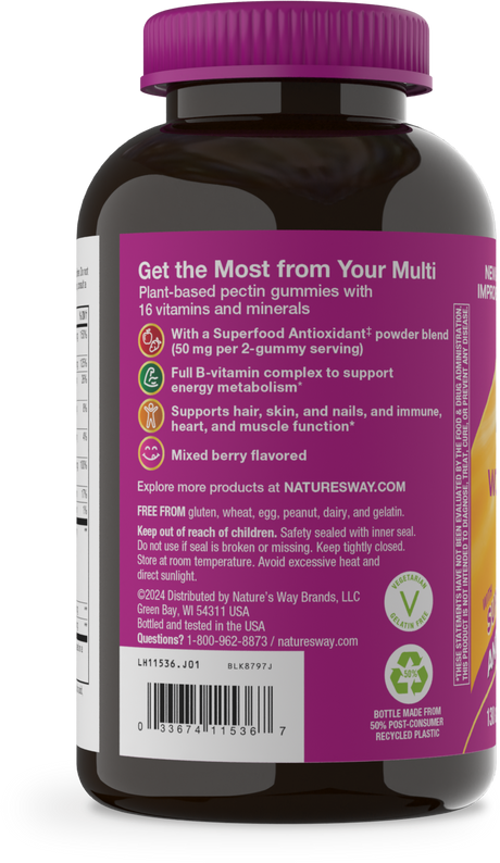 <{%360IMAGE5_11536%}>Nature's Way® | Alive! Women's Gummy Multivitamin - left side of pack