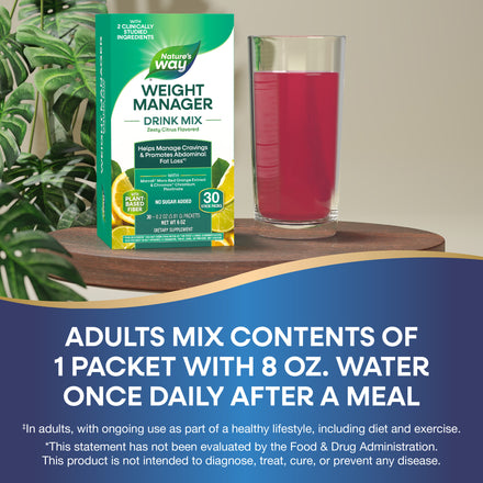 Weight Manager Drink Mix Supplement Facts