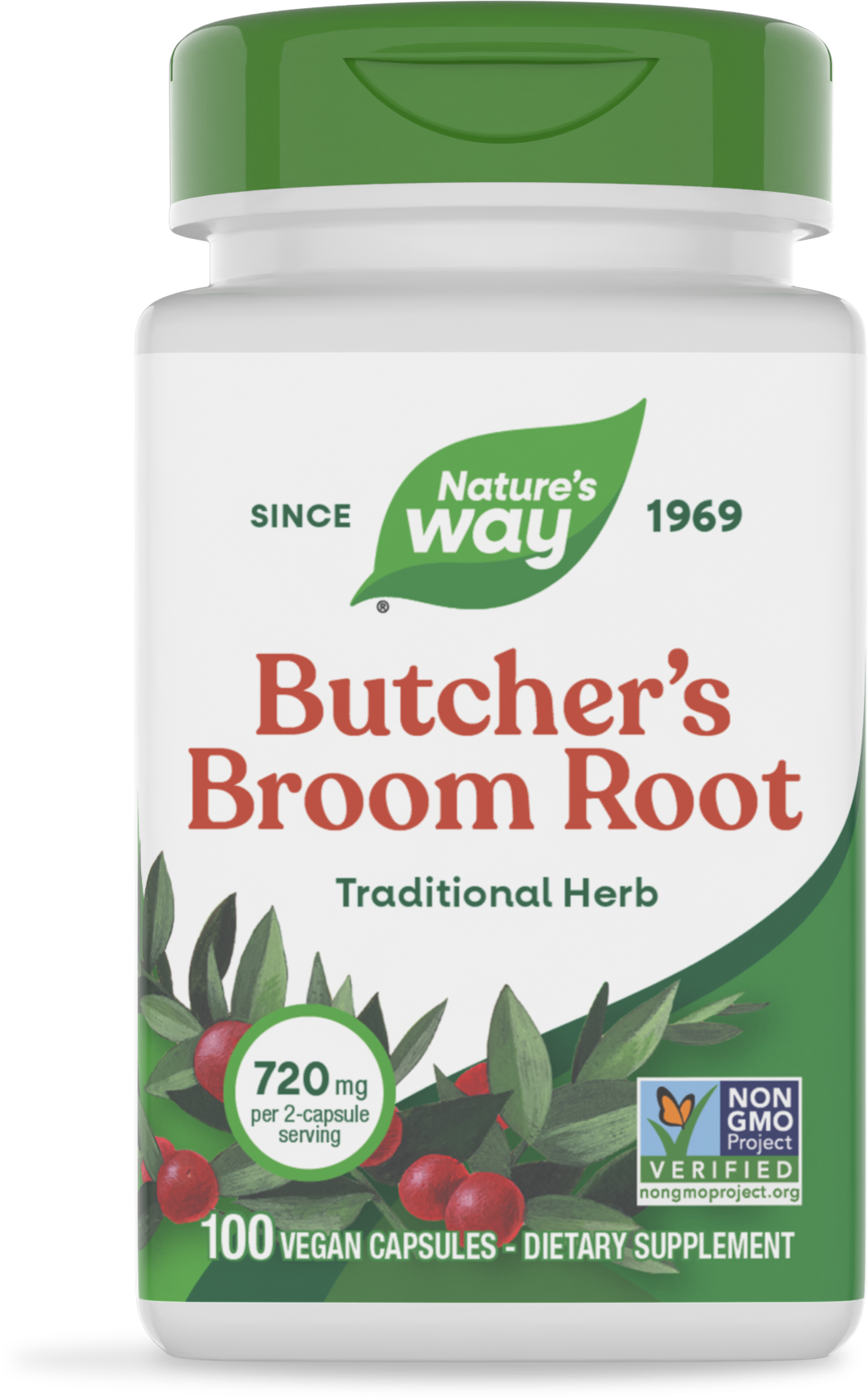 <{%PRIMARY_11250%}>Nature's Way® | Butcher's Broom Root, 100 capsules