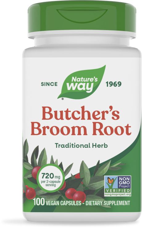 <{%PRIMARY_11250%}>Nature's Way® | Butcher's Broom Root, 100 capsules