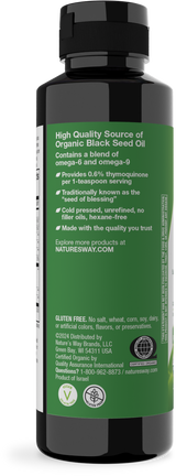 <{%360IMAGE2_12322%}>Nature's Way® | Organic Black Seed Oil - left side of pack