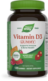<{%PRIMARY_13608%}>Nature's Way® | Vitamin D3 Gummies, 120 gummies, Mixed Fruit