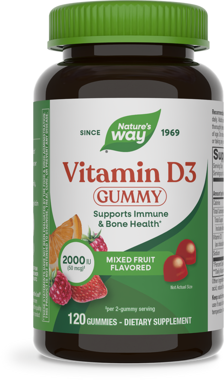 <{%PRIMARY_13608%}>Nature's Way® | Vitamin D3 Gummies, 120 gummies, Mixed Fruit