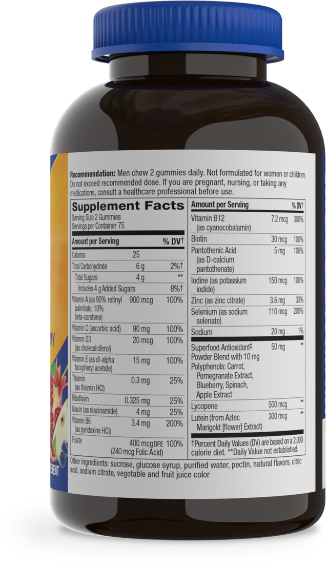 <{%360IMAGE1_14067%}>Nature's Way® | Alive! Men's 50+ Gummy Multivitamin - right side of pack