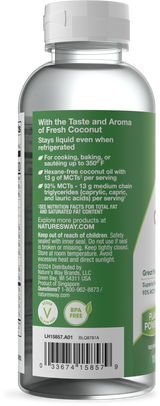 <{%360IMAGE2_15857%}>Nature's Way® | Liquid Coconut Oil - left side of pack