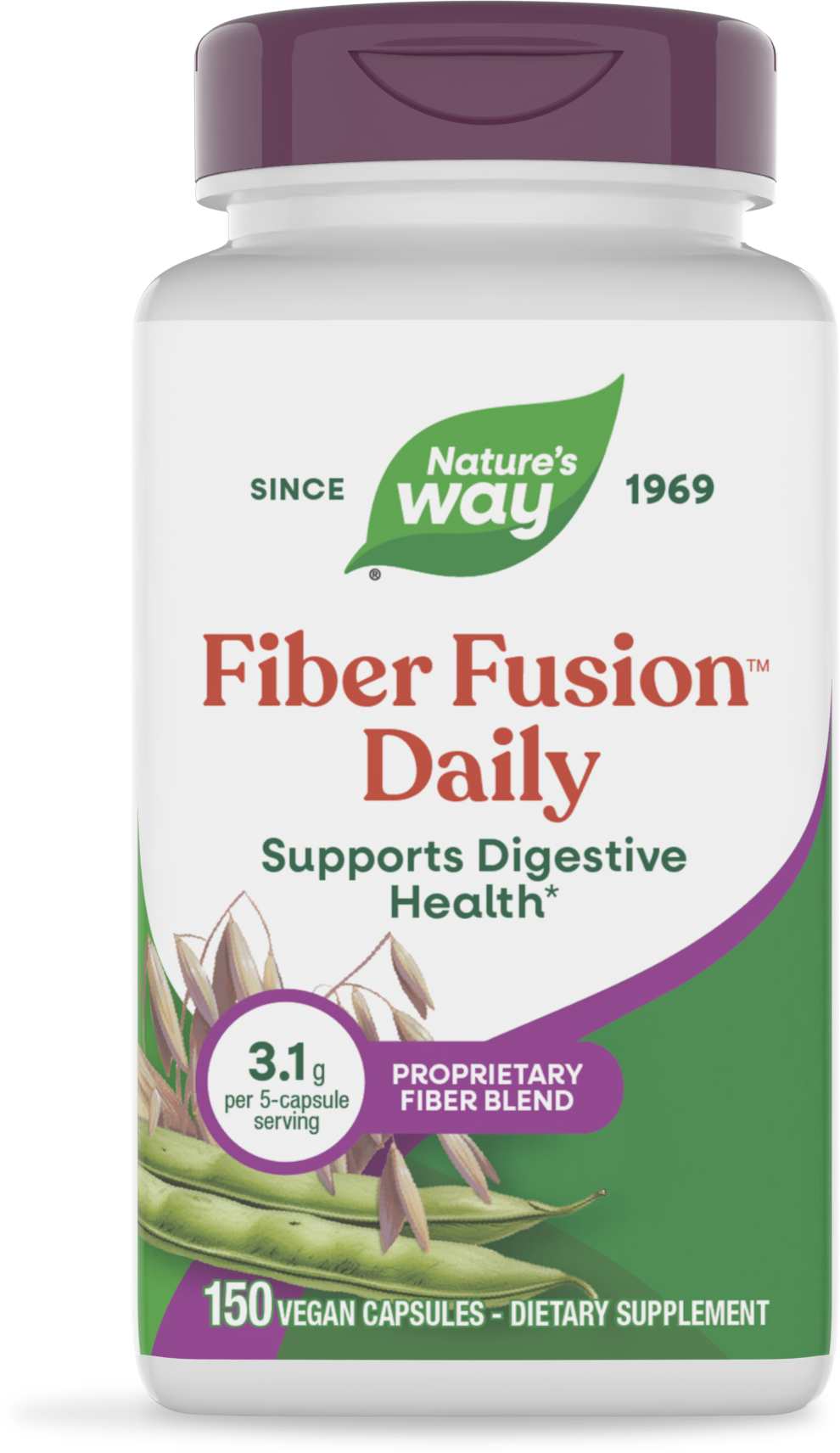 <{%PRIMARY_08452%}>Nature's Way® | Fiber Fusion Daily, 150 capsules