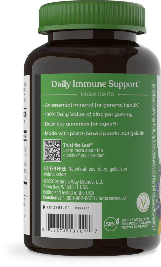 <{%360IMAGE2_13701%}>Nature's Way® | Zinc Gummies - left side of pack