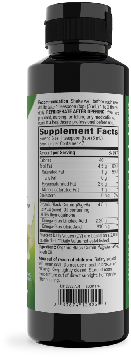 <{%360IMAGE1_12322%}>Nature's Way® | Organic Black Seed Oil - right side of pack