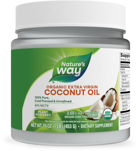 <{%PRIMARY_15673%}>Nature's Way® | Organic Extra Virgin Coconut Oil, 16 oz (453 g)