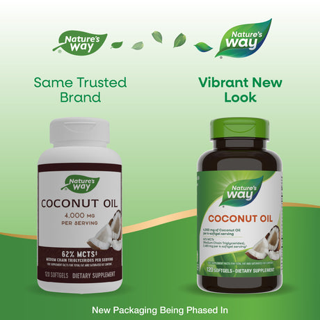 <{%MAIN1_10009%}>Nature's Way® | Coconut Oil - package updates old to new