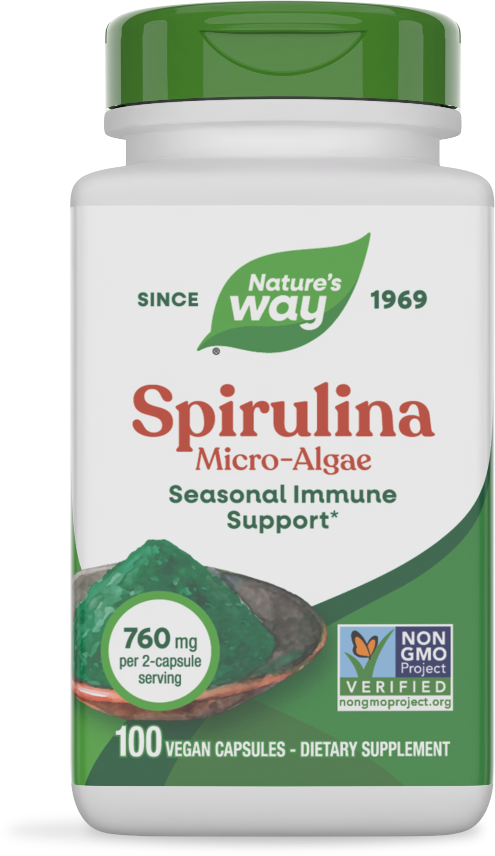 <{%PRIMARY_17200%}>Nature's Way® | Spirulina Micro-Algae, 100 capsules