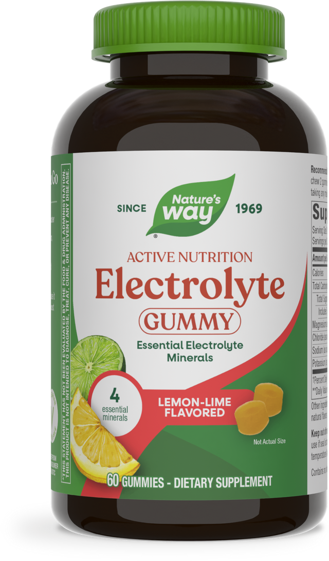 <{%PRIMARY_16303%}>Nature's Way® | Electrolyte Gummy, 60 gummies, Lemon-Lime