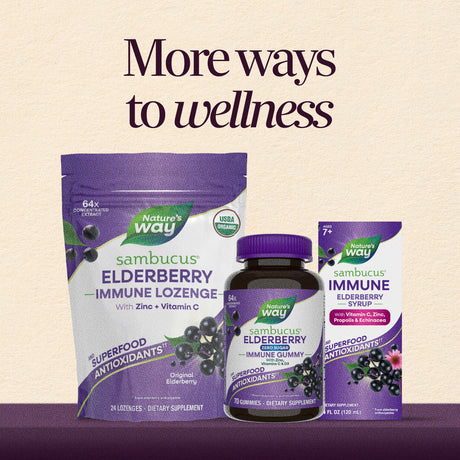 <{%MAIN6_16284%}>Nature's Way® | Sambucus Cough◊ + Throat* Elderberry Lozenge