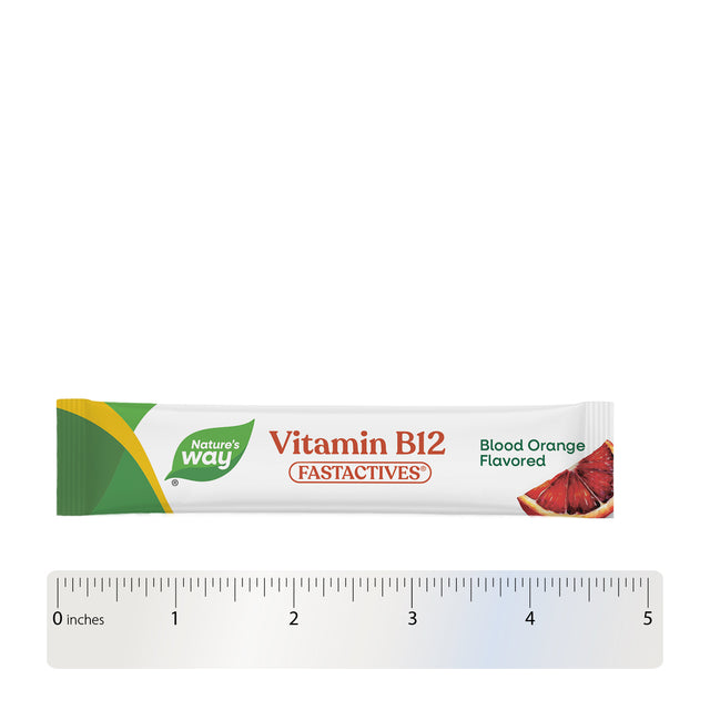 <{%360IMAGE4_16223%}>Nature's Way® | Vitamin B12 On The Go FastActives - Powder and ruler