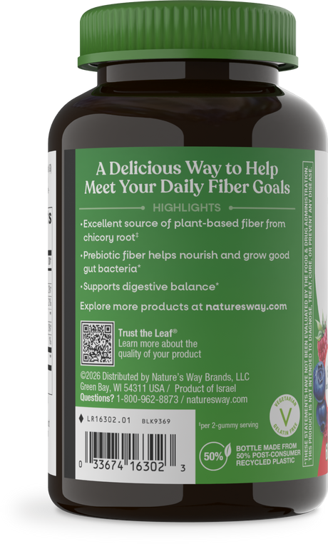 <{%360IMAGE2_16302%}>Nature's Way® | Fiber Gummy - left side of pack