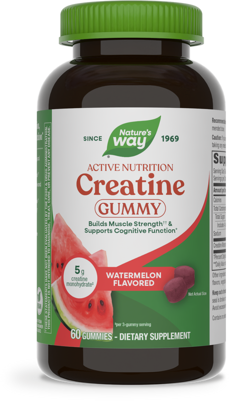 <{%PRIMARY_16301%}>Nature's Way® | Creatine Gummy, 60 gummies, Watermelon
