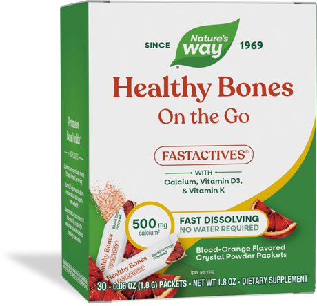 <{%PRIMARY_16225%}>Nature's Way® | Healthy Bones On The Go FastActives, 30 packets, Blood Orange