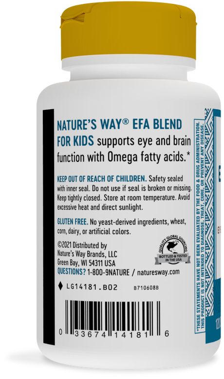 <{%360IMAGE2_14181%}>Nature's Way® | EFA Blend for Kids - left side of pack