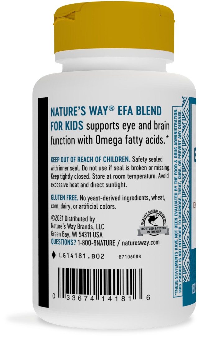 <{%360IMAGE2_14181%}>Nature's Way® | EFA Blend for Kids - left side of pack