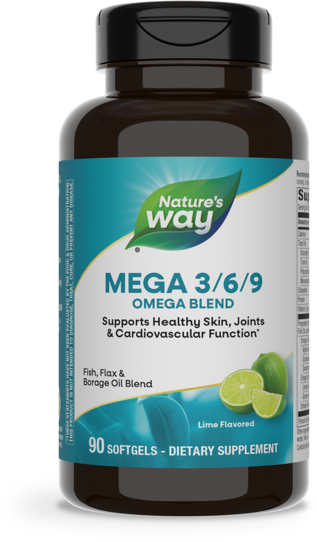 <{%PRIMARY_15440%}>Nature's Way® | Mega 3/6/9, 90 softgels, Lime