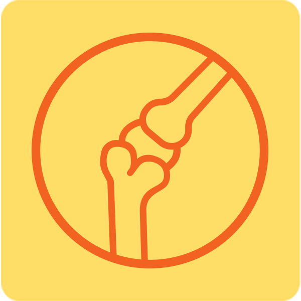 Icon of a joint on a yellow background