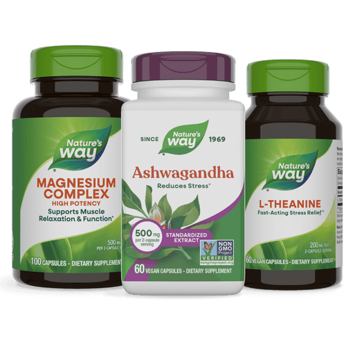 Natures's Way Stress Bundle (Magnesium Complex, Ashwagandha,L-Theanine) Sku:BUNDLE